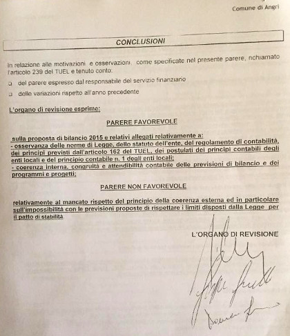 Patto di Stabilità Angri